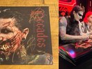 Motionless In White Signed Decades RARE Black/Ruby Galaxy Colored Vinyl LP