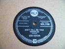 DON GIBSON: DON'T TELL ME YOUR TROUBLES 1959 RCA UK 78RPM SUPER RARE EX+ SUPERB