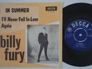 BILLY FURY In Summer / I'll Never Fall In Love Again DENMARK 45 beat danish HEAR