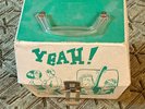 Vintage Portable Record Case w/ 54 45’s Handle & Latch Closure,  mostly Beatles