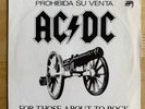 AC/DC-For Those About To Rock/Para Toda La Gente Del Rock Spanish Promo