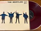 The BEATLES Help  japanese RED vinyl LP Odeon label OR-7387 with photo Excellent